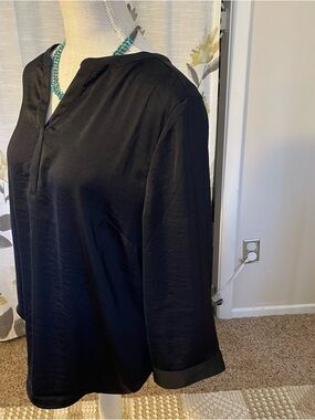 Chico's Black Split-Neck Tunic
